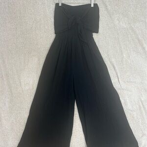 Black cropped romper